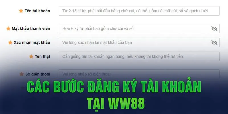 Các bước đăng ký tài khoản tại KUBET